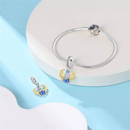 Charm-Anhänger aus 925er-Sterlingsilber, Wüstenpyramide, Kamel, Elefant, passend für Armbänder, Original-Charm für Frauen, DIY-Schmuckherstellung