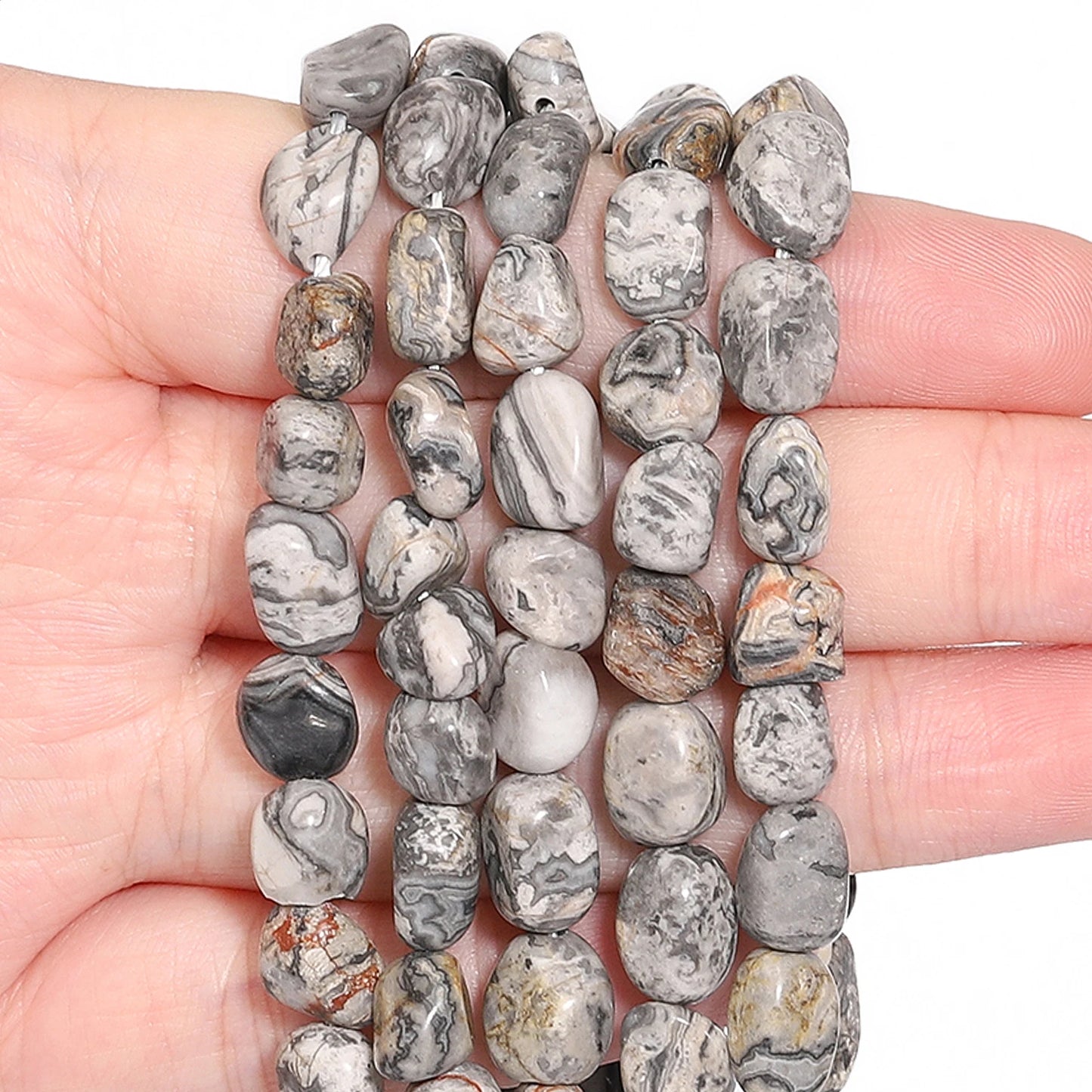 8-10mm unregelmäßige geometrische natürliche Rauchquarz stein DIY lose Perlen für Schmuck herstellung hand gefertigte Armband Accessoires
