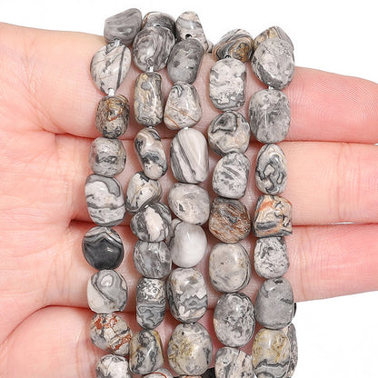 8-10mm unregelmäßige geometrische natürliche Rauchquarz stein DIY lose Perlen für Schmuck herstellung hand gefertigte Armband Accessoires