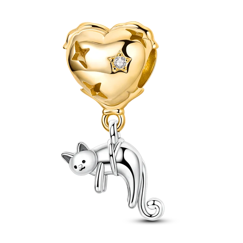 Golden Series Charms aus 925er-Sterlingsilber, zu öffnender Wal-Schmetterlings-Sonnen-Anhänger, CZ-Zirkon, passend für Original-Armbänder, DIY-Schmuck