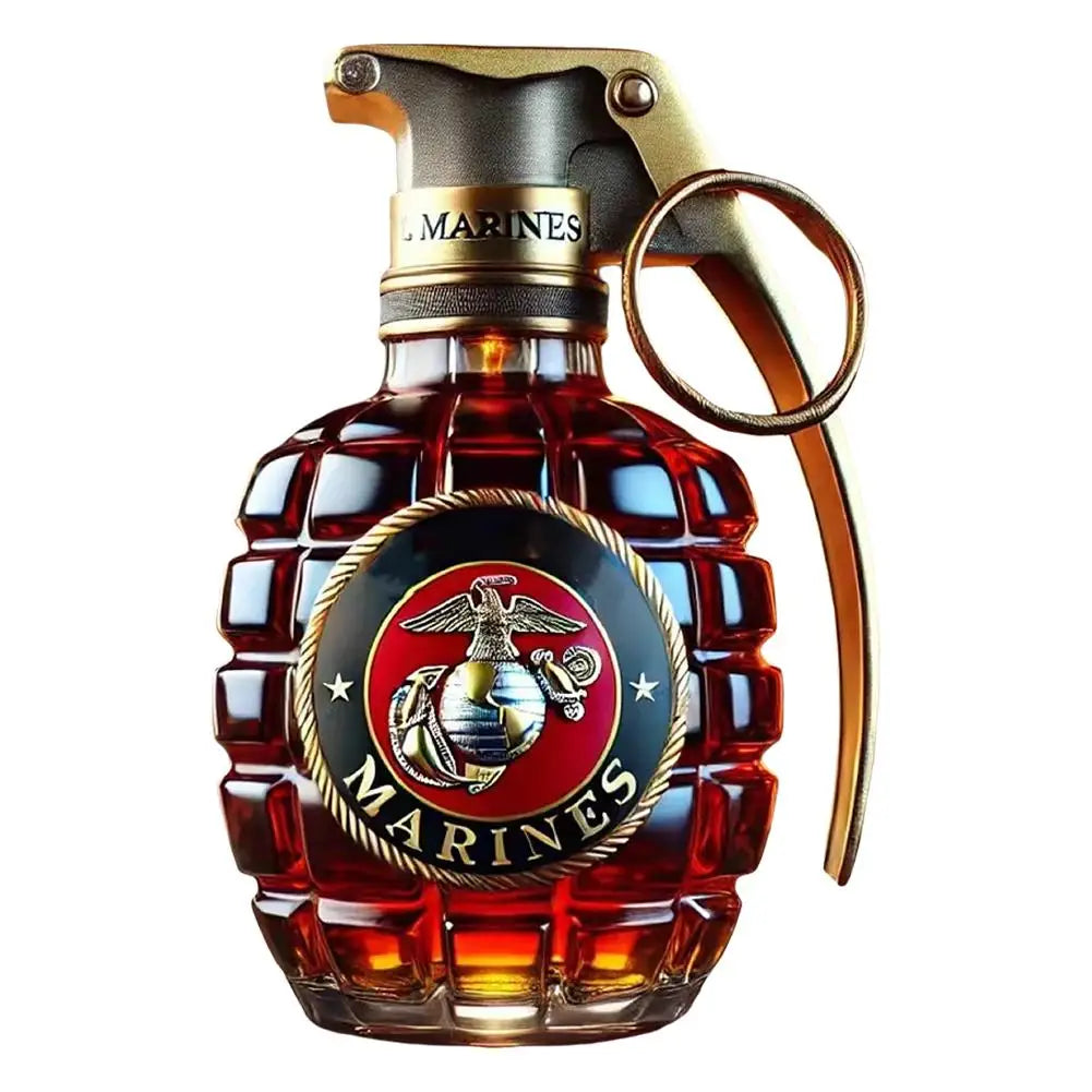 Militärische Hand-Whisky-Flasche mit Gravur, Handform, Whiskyglas für Bar, Büro, Heimdekoration, Wein-Cocktail-Flasche, Statue, Dekoration