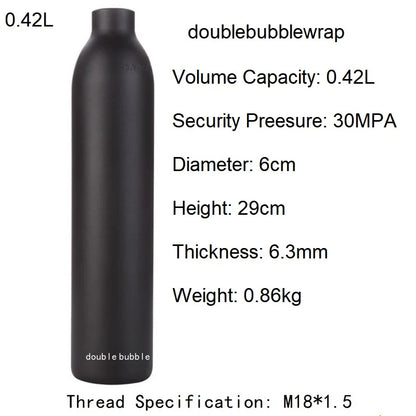 0,22 L-0,5 L Aluminium Flasche Tank 4500 PSI Tank Zylinder Tauchen Aquarium Pflanze CO2 Tank Tauch Sauerstoff Tank gewinde M18 * 1,5