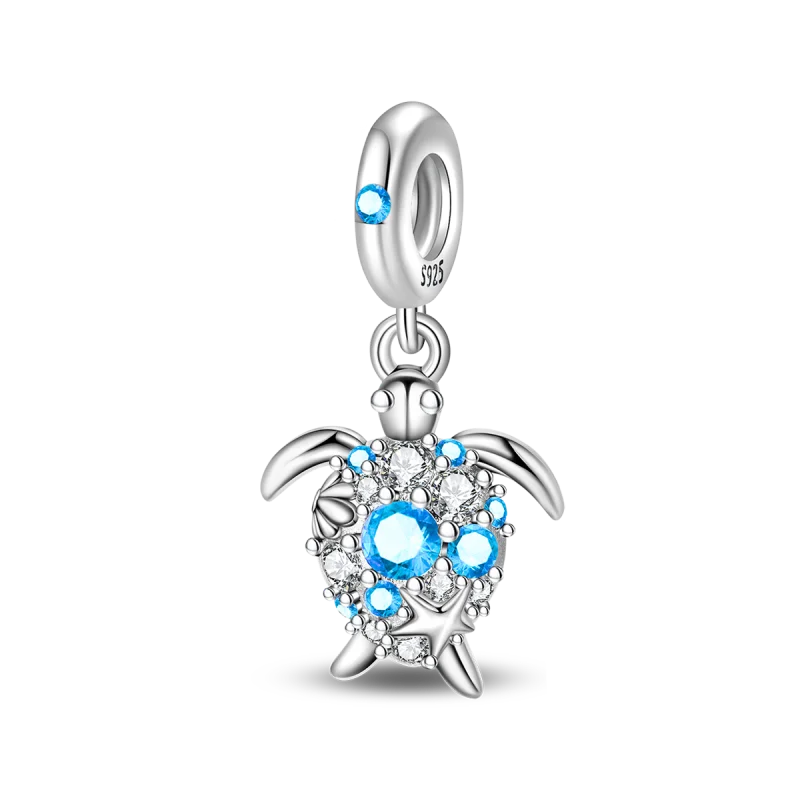 Beliebter Charm-Anhänger aus 925er-Sterlingsilber mit Delfin, sicherer Kette, Muschel und Qualle, passend für Armbänder, exquisites Strandparty-Geschenk