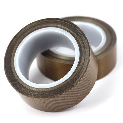 10 m PTFE-Band, Breite 5–100 mm, hochtemperaturbeständiges Tuch, wärmeisoliertes, selbstklebendes Dichtungsband, Stoff, 0,13/0,18 mm Dicke