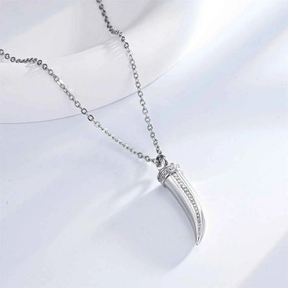Persönlichkeit Edelstahl Wolf Zähne Feuerbestattung Urne Anhänger Halskette für Frauen Männer Andenken Memorial Asche Schmuck