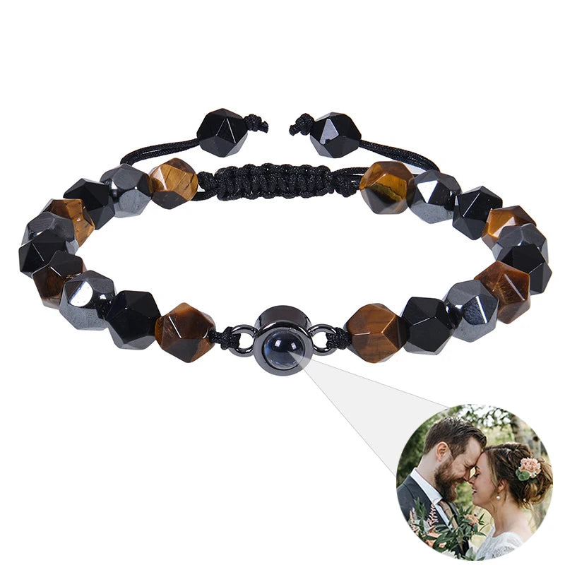 Custom bracelet with picture inside, personalized projection bracelets with photos, picture bracelet, personalized memorial gifts
