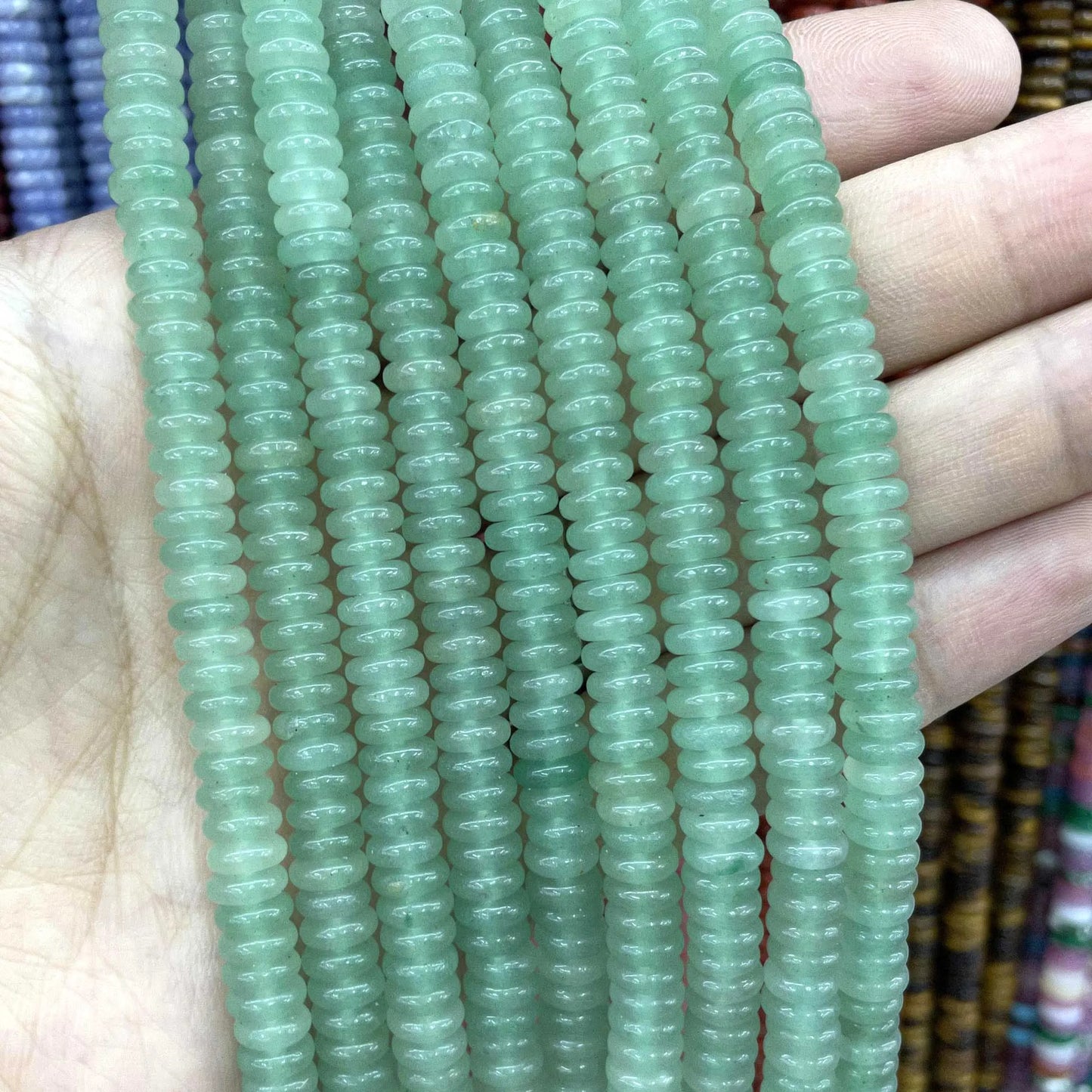 Naturstein Rondelle 2X6mm Türkise Quarz Jaspis Achate Flache Runde Spacer Perlen für Schmuckherstellung DIY Armband Zubehör