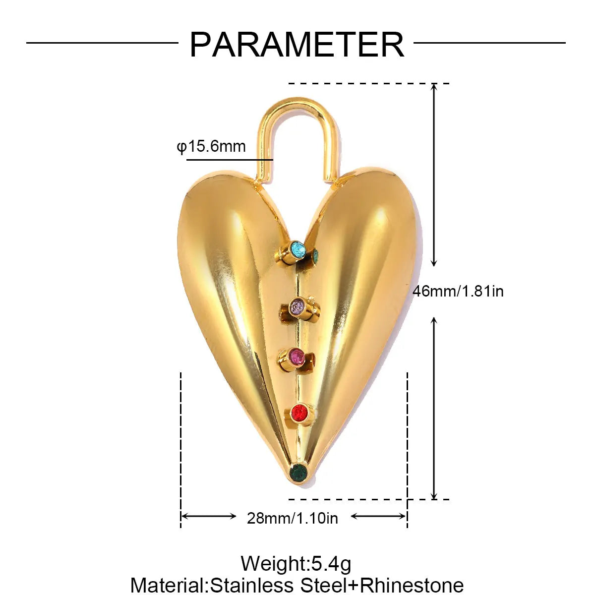 3 Stück/Set Modische Edelstahl Rosen-Blumen DIY Ohrring-Anhänger Herzförmige Halsketten-Anhänger Damen Böser-Blick-Schmuck Großhandel