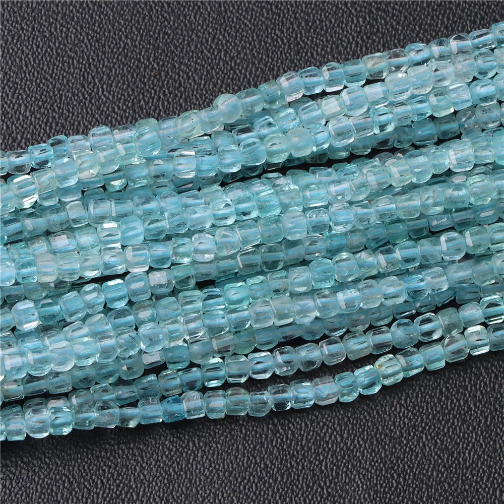 Heiße Natürliche Facettierte Stein Perle 2-3mm Kleine Quadratische Quarz Granat Glas Cube Lose Perlen Für Schmuck Machen hand Zubehör