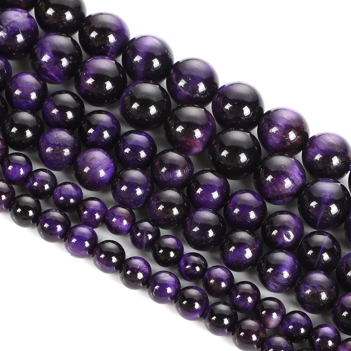 Natursteinperlen, mehrfarbig, Tigerauge, lose Distanzperlen für die Herstellung von Armbändern, Schmuck, DIY-Zubehör, Auswahlgröße 4/6/8/10/12 mm