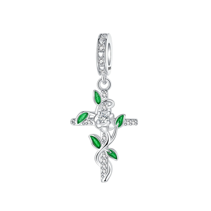Anhänger aus 925er-Sterlingsilber, grüne Serie, Blumenbaum, Apfel-Anhänger, DIY, feine Perlen, passend für Original-Charms-Armbänder, Damenschmuck, Diy