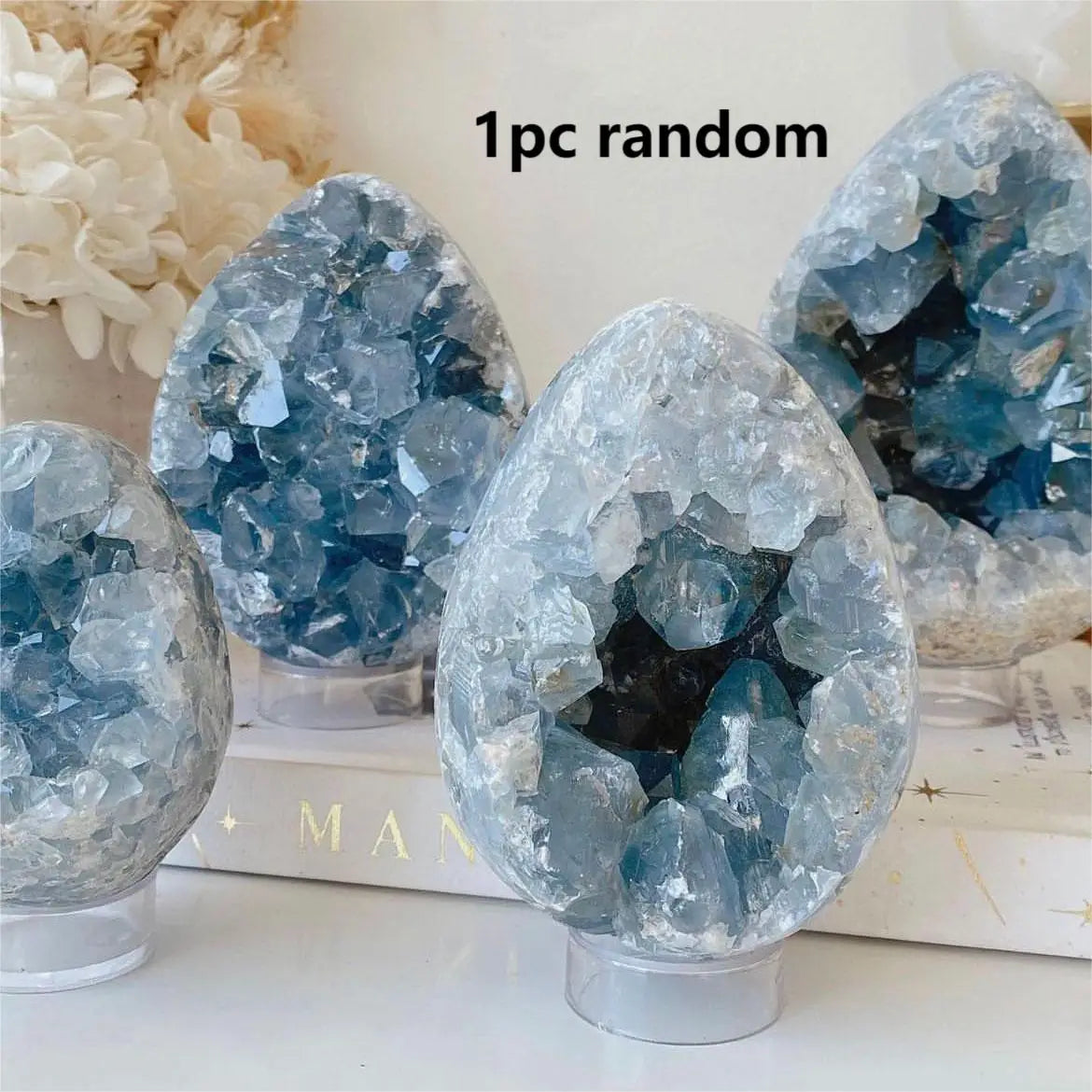 1 Stück natürlicher Celestit-Kristall, roher Druzy-Celestiet-Herz, Cluster, himmelblaue Geode, grobes Mineralblau, Celestite-Geode, Celestite Raw