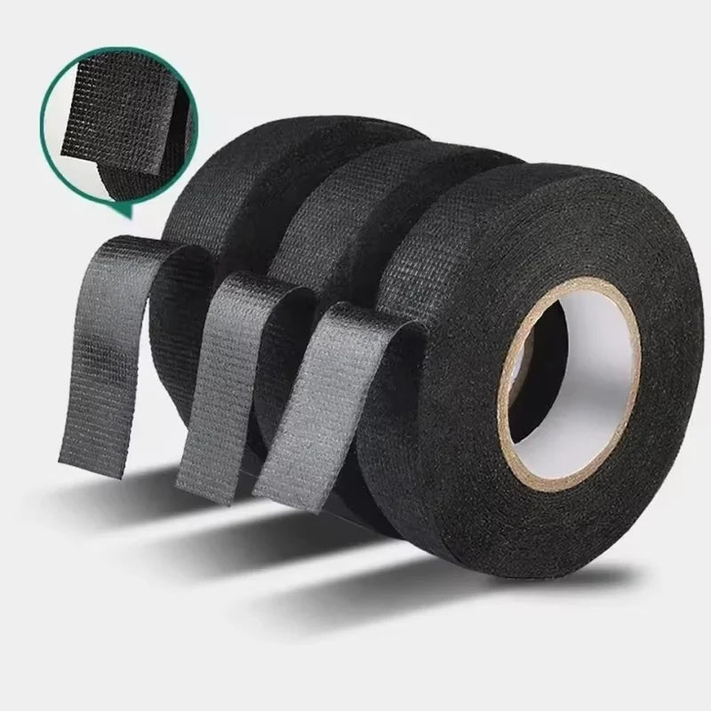 15 Meter hitzebeständiges, flammhemmendes Klebeband, selbstklebendes Coroplast-Gewebeband für Auto-Kabelbaum, Kabelbaum, Schutzband