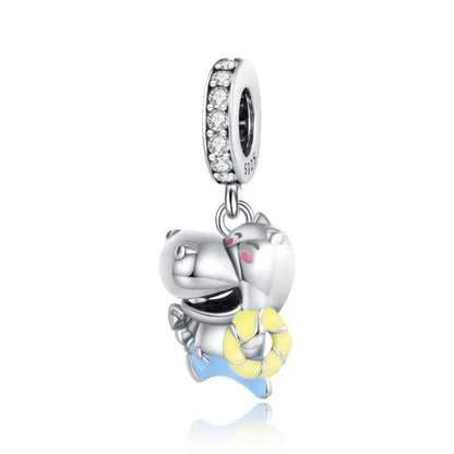 Tier-Serie, 925er-Sterlingsilber, Giraffe, Kamel, Gans, Orang-Utan, Affe, Siegel-Charm, passend für DIY-Armbänder, Halsketten, edler Schmuck, Geschenke