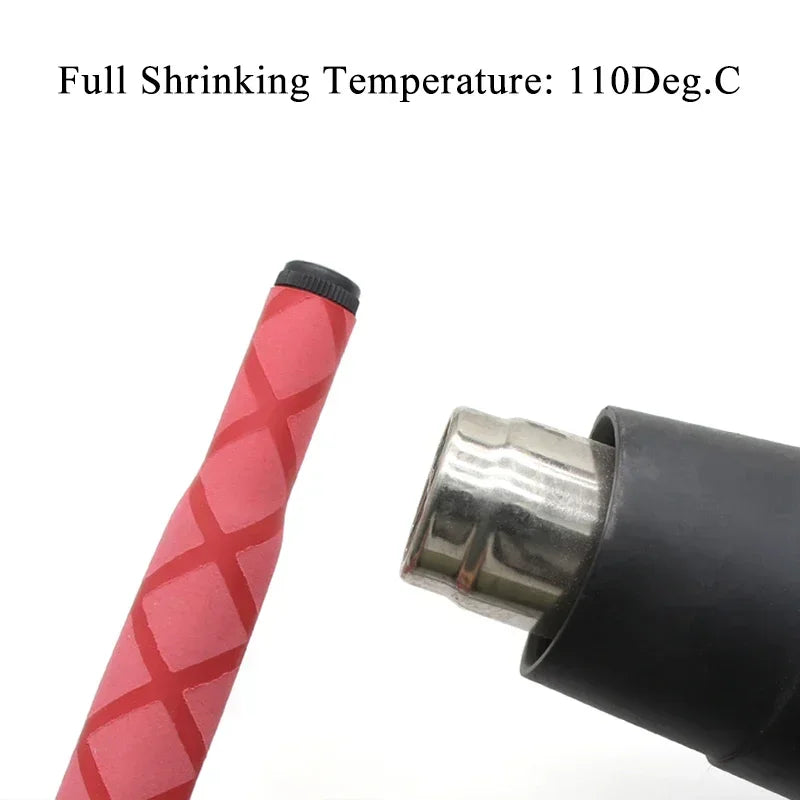 /5pcs rutsch feste Angelrute Schrumpf schlauch abdeckung 15 18 20 22 25 28 30 35 40 45 50mm Griff schützen wasserdichte Angelrute koffer