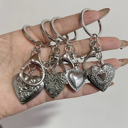 Fotorahmen Herz Medaillon Schlüsselanhänger y2k Handgefertigte herzförmige kleine Box Märchen Schlüsselanhänger Geschenk für Sie