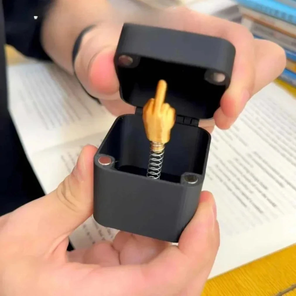 Aus der Box Pop-up Mittelfinger Geschenkbox Kreativer Schreibtisch Home Decor Geschenke Mittelfinger Neuheit Weihnachten Lustiger Streich Geschenk2025