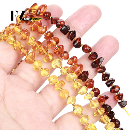 Naturstein Bernstein Runde unregelmäßige Rondelle Edelstein lose Perlen facettierte lose Perlen für Schmuckherstellung DIY Armband handgefertigt