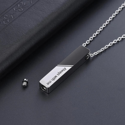 Urn Necklaces for Ashes and Keepsakes, Stainless Steel, Cube Pendant, Urn Necklace for Cremation