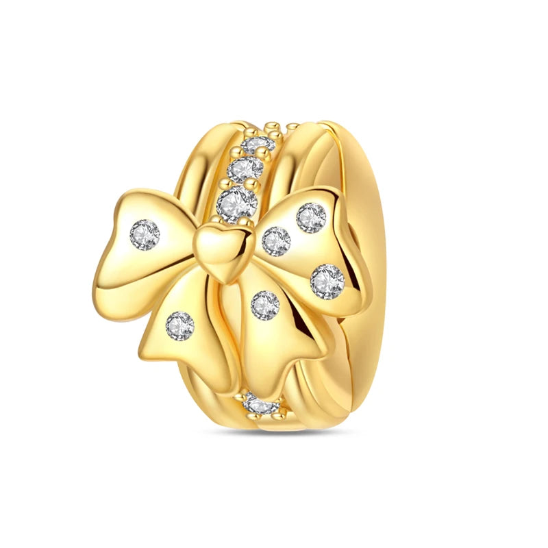 Original-Charm-Perlen aus 925er-Sterlingsilber, goldener Leopard, Glühwürmchen, Schmetterling, Heißluftballon-Perlen, passend für DIY-Armbänder, edler Schmuck