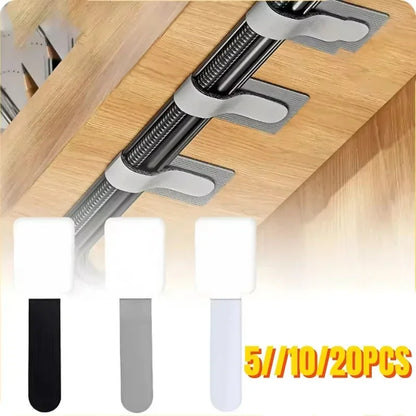 Kabelbinder, Befestigungsdraht, wiederverwendbarer Kabel-Organizer, Kabel-Seil-Halter, selbstklebend, verstellbarer Kabel-Organizer, Gurt, Schreibtisch-Management