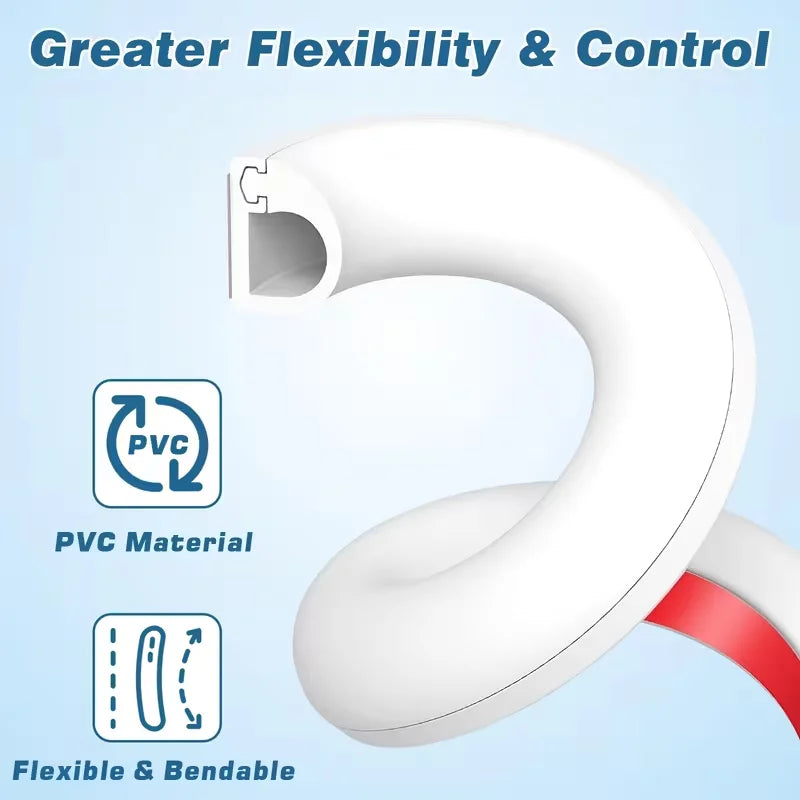 1 Stück 1/2/3/5 Meter Flexibler Bodenkabelkanal Selbstklebender Kabelkanal für Alle Kabel Internet-Kabelkanal Kabelmanagement