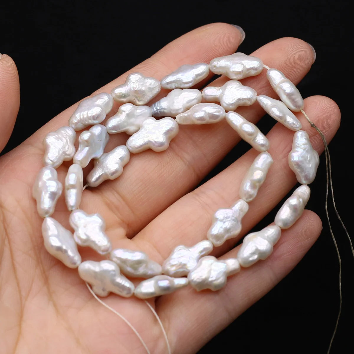 Natürliche Süßwasserperlen Perlen Kreuz Weiß Lose Spacer Perlen für Schmuck Machen Diy Mode Armband Halskette Zubehör