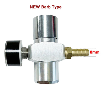 2-in-1-CO2-Ladegerät mit konvertiertem Adapter für TR21 x 4 CO2-Zylinder, 0–60 psi Mini-CO2-Regler für CO2-Kartusche