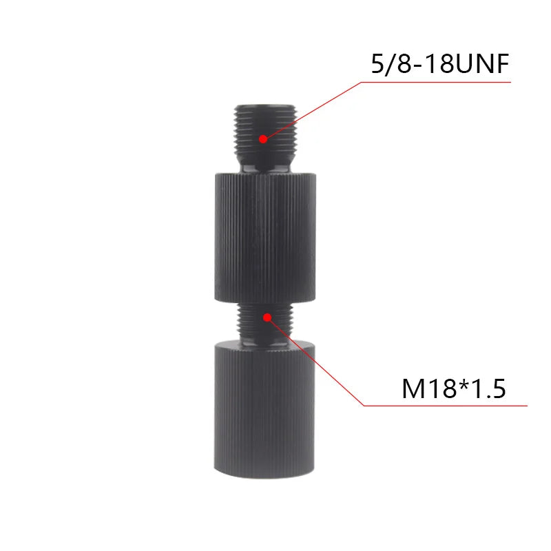 HPA Scuba M18*1.5 zu 5/8-18UNF Schwarz Aluminium Luftflaschenanschluss Konvertierungs-Gewindeadapter Regler CO2 Station Zubehör