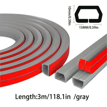 1 Rolle 300 cm Kabelmanagement-Hülle - Selbstklebende PVC-Kabelabdeckung für Wand & Boden, Isolierte Kabelabdeckung