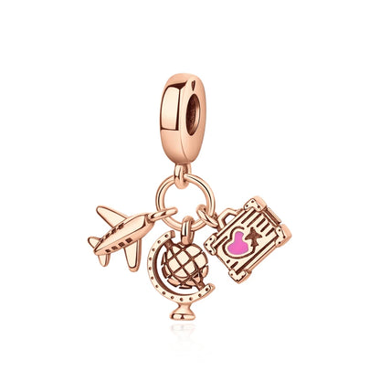 Original 100% 925 Sterling Silber Charm Bead Reise Taxi Motorrad Riesenrad Charms Fit Pandora Armbänder Frauen Diy Schmuck