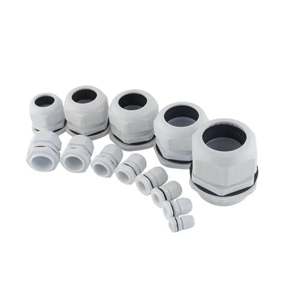 PG7-PG36 Kabelverschraubung, Kabeleingang, IP68, wasserdicht, weißes Nylon-Kunststoff-Anschlussstück