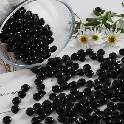 50/100 stücke 3x6mm Neue Glas Seed Bead Abacus Form Spacer Lose Perlen für DIY Schmuck Machen armband Halskette Charms Zubehör