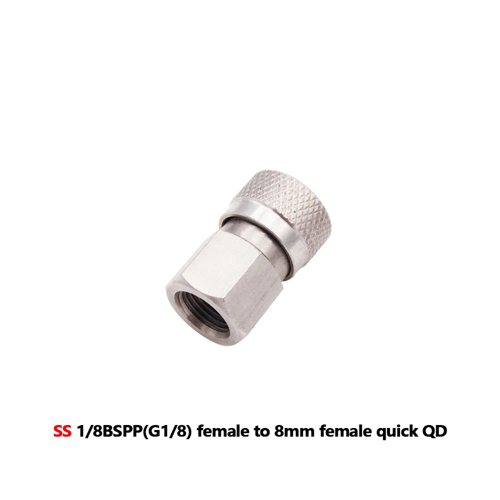 HPA GAS Foster Quick Disconnect AIR CO2 QC02 M10 NPT BSP G1/8" Füllnippel Stecker/Buchse Adapter Kopplerstecker 8mm