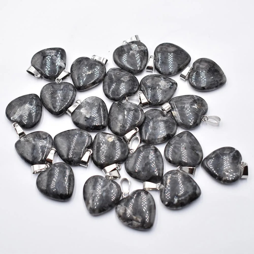 Großhandel 50 teile/los Mode 20mm herz naturstein amazonit charms anhänger für schmuck machen Kostenloser versand