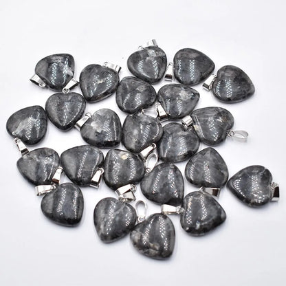 Großhandel 50 teile/los Mode 20mm herz naturstein amazonit charms anhänger für schmuck machen Kostenloser versand