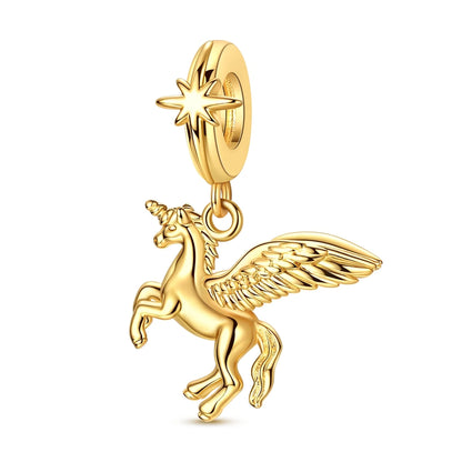Dangle Charms 925 Sterling Silber Original Gold Charms Perlen Hund Flugzeug Passend für Armband Halskette DIY für Damen Feiner Schmuck