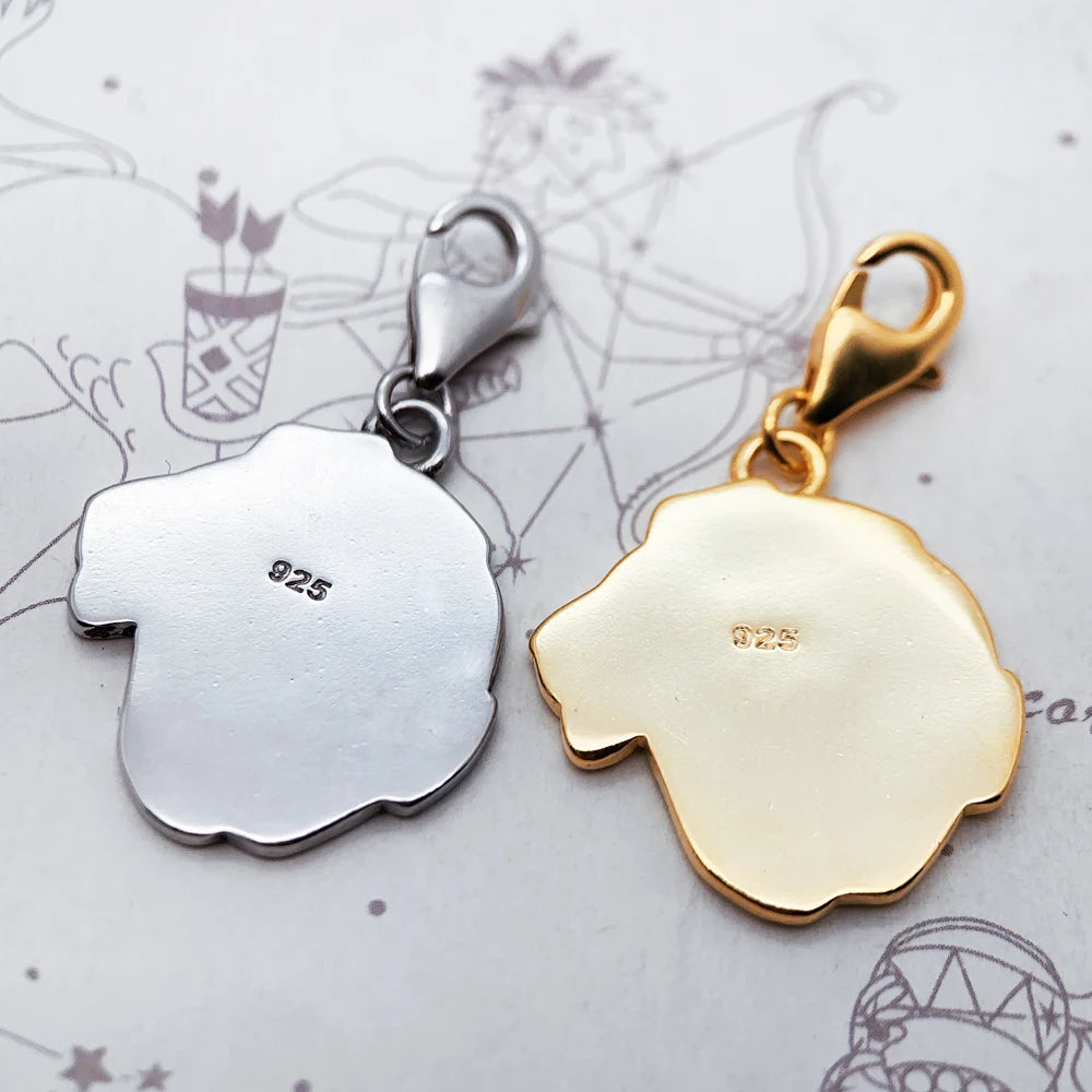 Löwe-Anhänger aus 925er-Sterlingsilber, baumelnder Charm, brandneues Vintage-Geschenk für Damen und Herren, neuer edler Schmuck