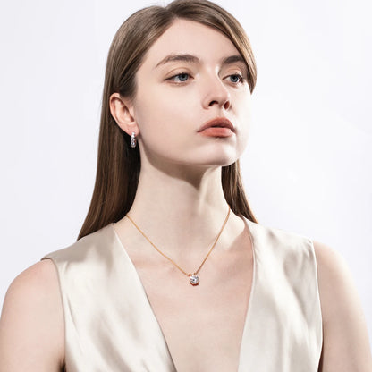 AnuJewel 1ct 3ct 5ct D Farbe Moissanite Diamant Top Qualität 18K Gold Überzogene Anhänger Halskette Edlen Schmuck Geschenke Großhandel