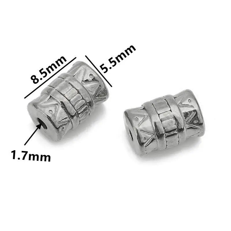 5 teile/los Edelstahl Gold Farbe Lose Rohr Große Loch Spacer Perlen für DIY Armbänder Halskette Schmuck Machen Liefert Finden