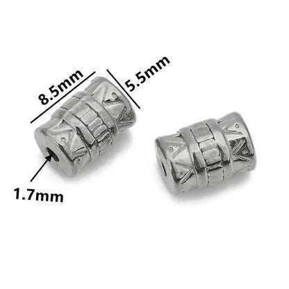 5 teile/los Edelstahl Gold Farbe Lose Rohr Große Loch Spacer Perlen für DIY Armbänder Halskette Schmuck Machen Liefert Finden