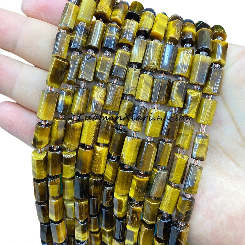 8x12mm Naturstein Grüner Malachit Unregelmäßiger Zylinder Lose Distanzperlen für Schmuckherstellung Diy Armband Charms Zubehör