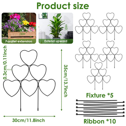 3/5Pcs Metall Garten Spalier Stapelbare Anlage Klettern Spalier Indoor Outdoor Garten Topf Racks Gartenarbeit Zubehör für Topf
