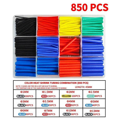530/560/580/800PCS Schrumpfschläuche kit 2:1 Schrumpf Draht Schrumpfen Wrap Schläuche Draht verbinden Abdeckung Schutz
