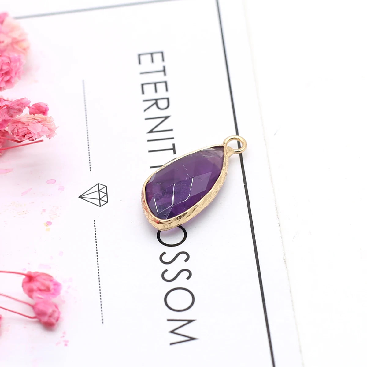Natürliche Amethysten Anhänger Charms Natürliche Lila Quarz Kristall Stecker Für Heilung Pendel Schmuck Ohrring Halskette Herstellung
