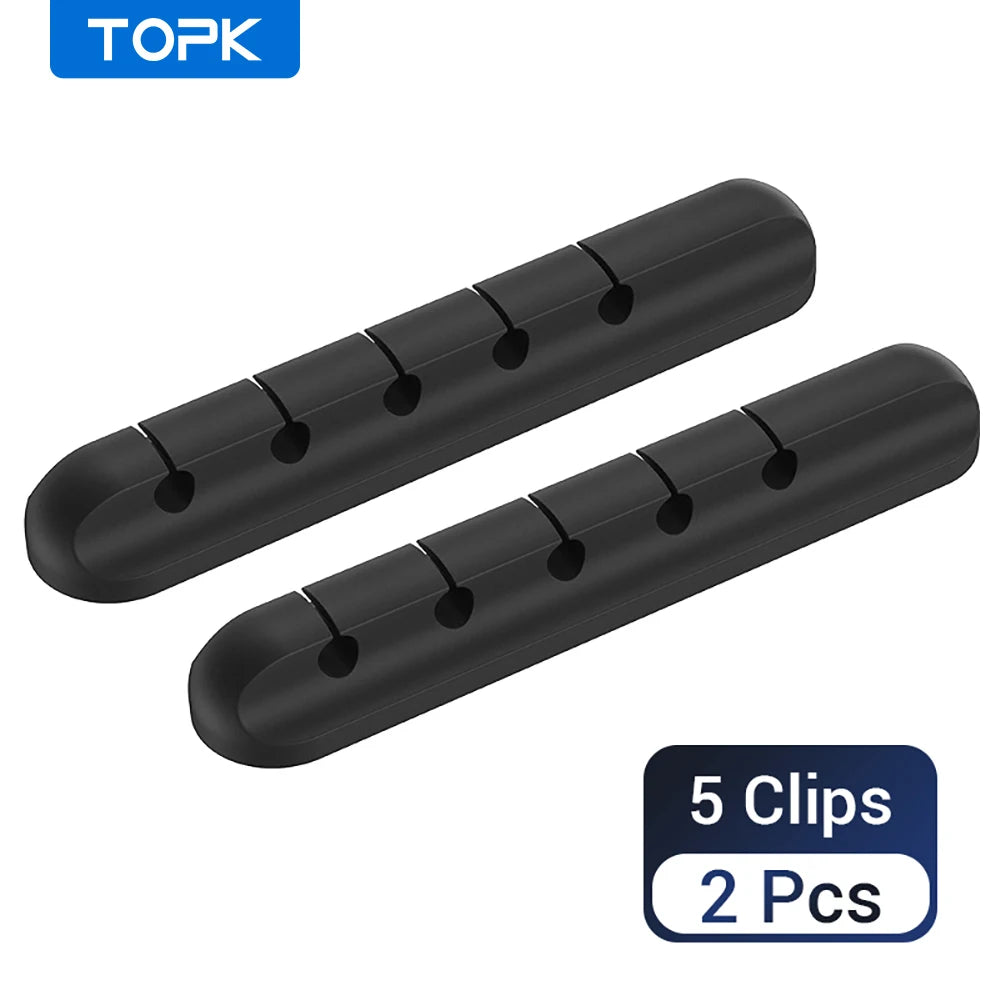 L16 kabel organizer silikon usb wickler desktop aufgeräumt management clips halter für maus kopfhörer kabel