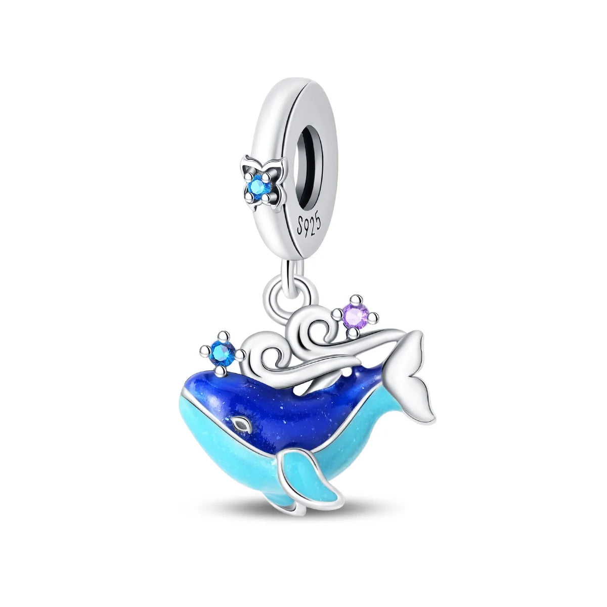 Beliebter Charm-Anhänger aus 925er-Sterlingsilber mit Delfin, sicherer Kette, Muschel und Qualle, passend für Armbänder, exquisites Strandparty-Geschenk