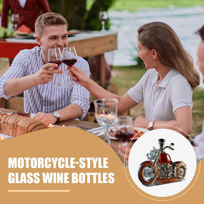 Motorrad-Form, Glas, Weinbelüfter, Dekanter, Rotwein-Dekanter, lustige Getränkeflasche, Schnapsspender für Whisky, Champagner