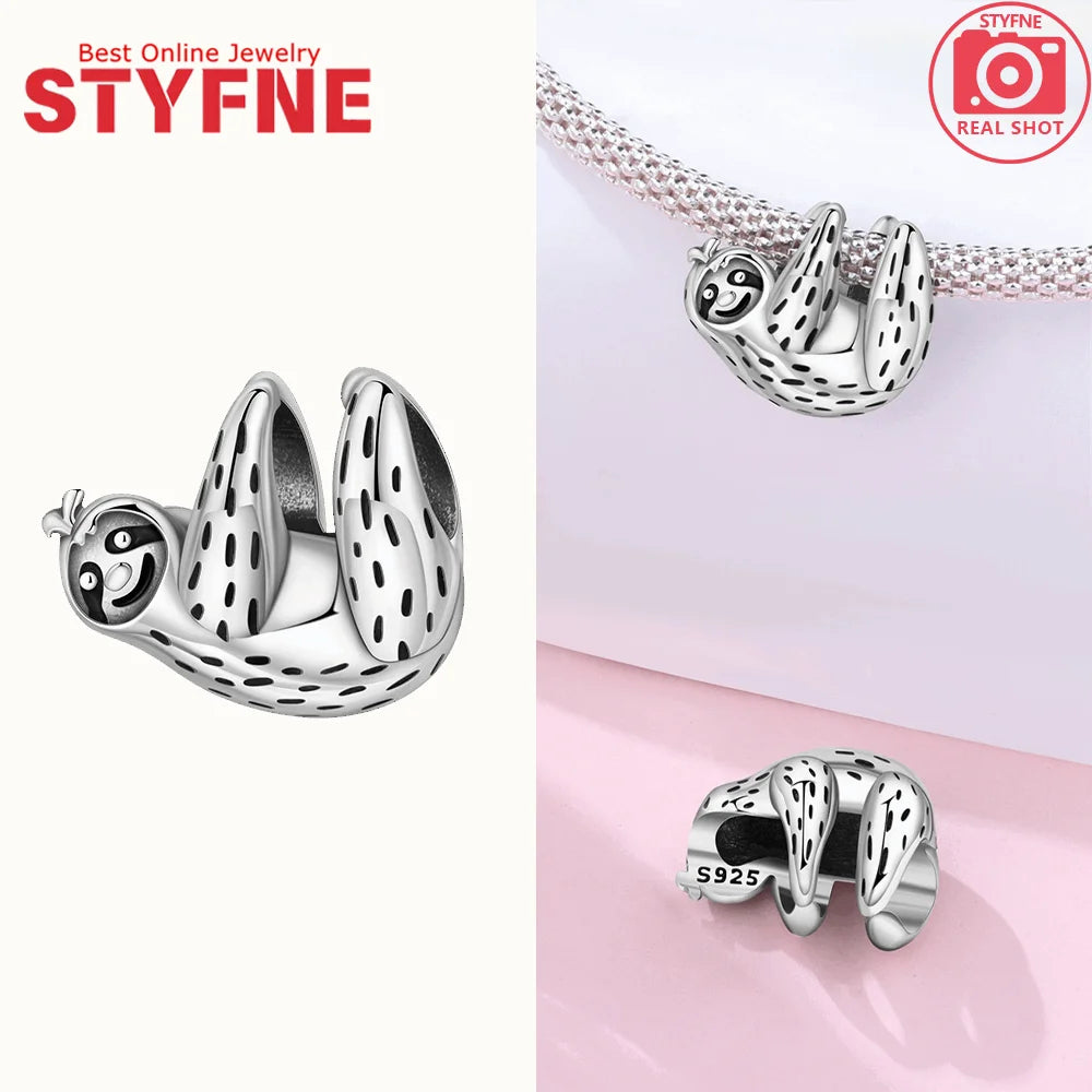 Tier-Serie-Charms, 925er Silber, Esel, Koala, Elefant, niedliche kleine Maus, Perlen-Anhänger, passend für DIY-Original-Armband, Modeschmuck