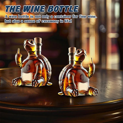 250 ml Lustige Mittelfinger Whisky Glas Dekanter Ente Schildkröte Hund 10 Unzen Glas Whisky Wein Flasche Statue Dekoration für Bar Hause